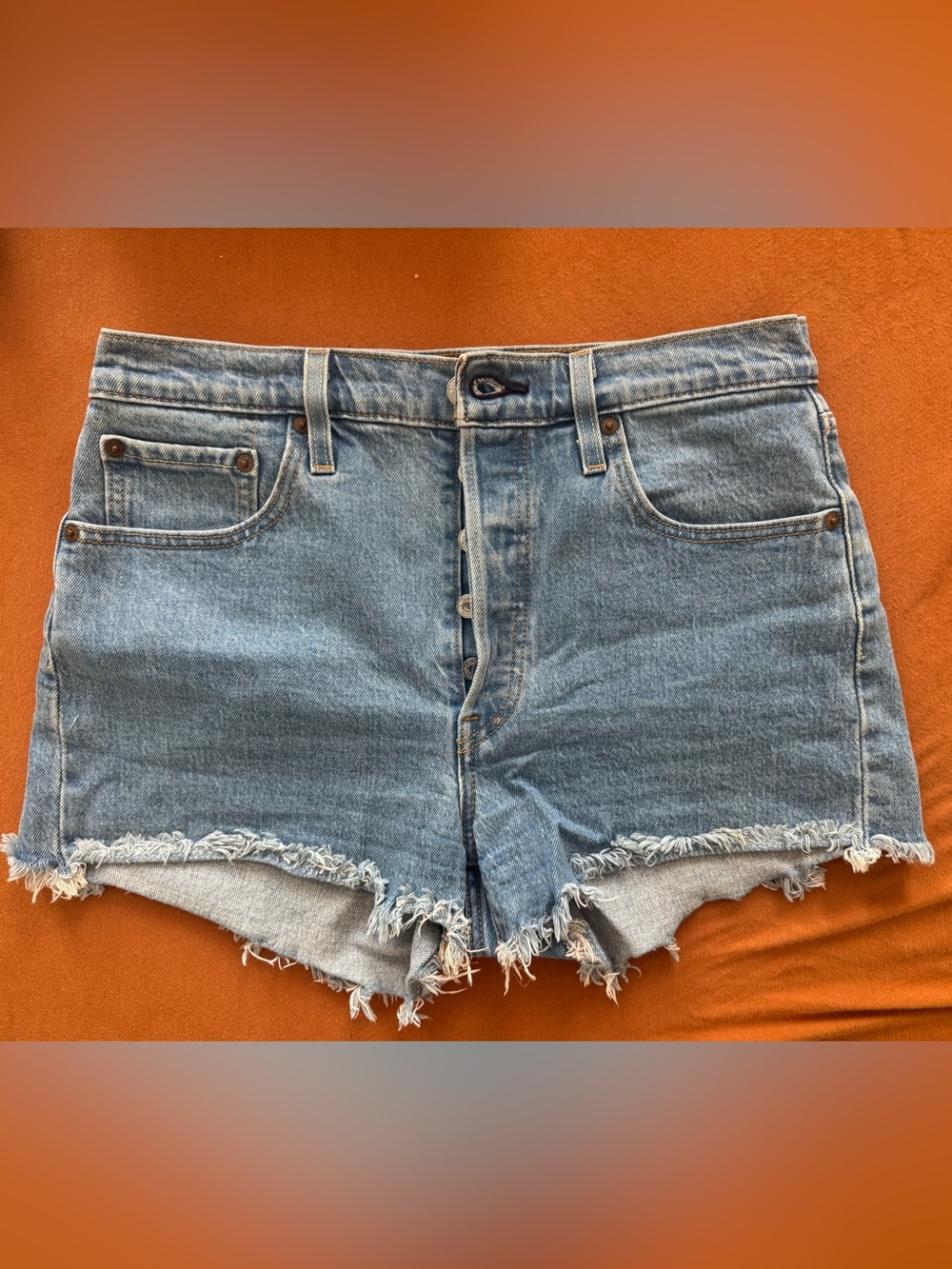 Levi's Light Blue Denim Cutoff Shorts